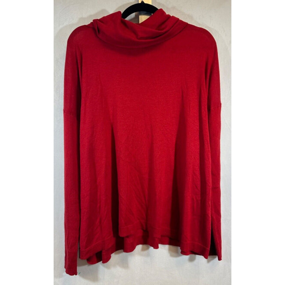 Lauren Ralph Lauren Women's Size M Silk Modal Blend Turtleneck Sweater Red A56 - Picture 3 of 6